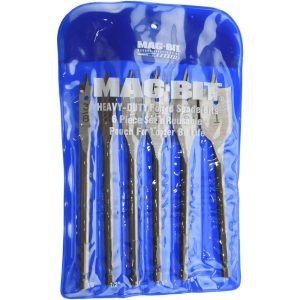 MAG-BIT Drill Bit Set: Spade Drill Bits, 6 Pc, 1" Drill Bit Size, 60 &deg;, Carbon Steel 792.6000P