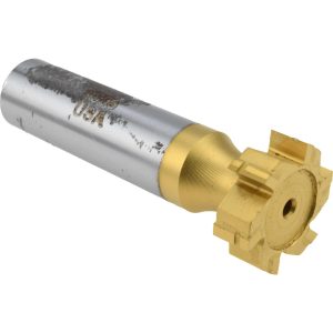 VALUE COLLECTION Woodruff Keyseat Cutter: 3/4" Cut Dia, 1/4" Cut Width, 1/2" Shank Dia, Straight Tooth TC806-TIN