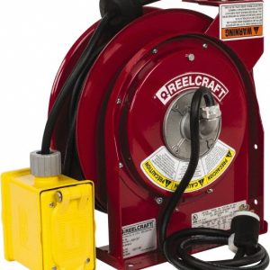 REELCRAFT Cord & Cable Reel: 12 AWG, 45' Long, Duplex Outlet Box with GFCI End L 4545 123 7A