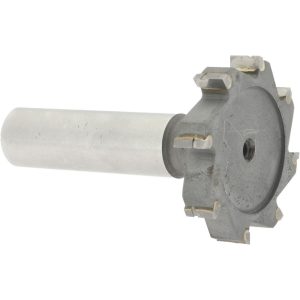 VALUE COLLECTION Woodruff Keyseat Cutter: 1-3/8" Cut Dia, 1/4" Cut Width, 1/2" Shank Dia, Straight Tooth TC811