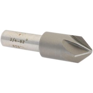 VALUE COLLECTION Countersink: 3/4" Head Dia, 82.00 deg Included Angle, 6 Flute, High-Speed Steel, Right Hand Cut SC2082048