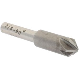 VALUE COLLECTION Countersink: 3/8" Head Dia, 90.00 deg Included Angle, 6 Flute, High-Speed Steel, Right Hand Cut SC2090024