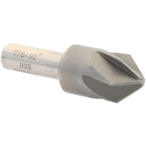 VALUE COLLECTION Countersink: 7/8" Head Dia, 90.00 deg Included Angle, 6 Flute, High-Speed Steel, Right Hand Cut SC2090056