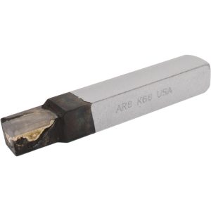 CLAPP & HANEY BRAZED TOOL Single Point Tool Bit: AR-8, 1/2" Shank Width, 1/2" Shank Height, K68 Solid Carbide Tip, Right Hand 42770