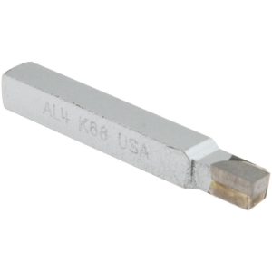 CLAPP & HANEY BRAZED TOOL Single Point Tool Bit: AL-4, 1/4" Shank Width, 1/4" Shank Height, K68 Solid Carbide Tip, Left Hand 44014