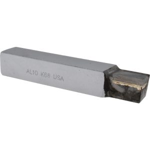 CLAPP & HANEY BRAZED TOOL Single Point Tool Bit: AL-10, 5/8" Shank Width, 5/8" Shank Height, K68 Solid Carbide Tip, Left Hand 44017