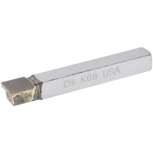 CLAPP & HANEY BRAZED TOOL Single Point Tool Bit: C-4, 1/4" Shank Width, 1/4" Shank Height, K68 Solid Carbide Tip, Neutral 47031