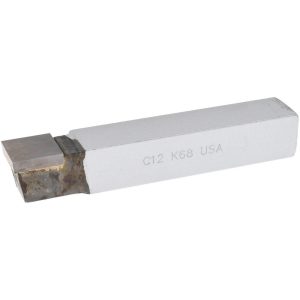 CLAPP & HANEY BRAZED TOOL Single Point Tool Bit: C-12, 3/4" Shank Width, 3/4" Shank Height, K68 Solid Carbide Tip, Neutral 47034