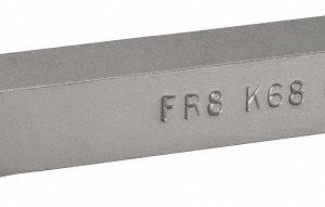 CLAPP & HANEY BRAZED TOOL Single Point Tool Bit: FR-8, 1/2" Shank Width, 1/2" Shank Height, K68 Solid Carbide Tip, Right Hand 47063