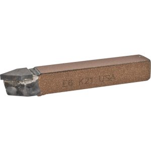 CLAPP & HANEY BRAZED TOOL Single Point Tool Bit: E-6, 3/8" Shank Width, 3/8" Shank Height, K21 Solid Carbide Tip, Neutral 44759