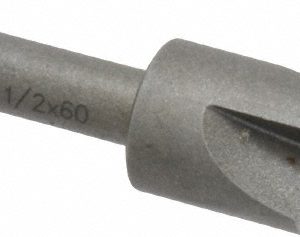 KEO Countersink: 1/2" Head Dia, 60.00 deg Included Angle, 3 Flute, High-Speed Steel, Right Hand Cut 917-000-019