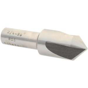 VALUE COLLECTION Countersink: 3/4" Head Dia, 90.00 deg Included Angle, 3 Flute, High-Speed Steel, Right Hand Cut SC4090048