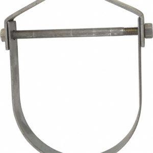 EMPIRE Adjustable Clevis Hanger: 8" Pipe, 7/8" Rod, Carbon Steel, Plain Finish 11B0800