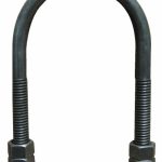 EMPIRE Round U-Bolt: Without Mount Plate, 3/8-16 UNC, 2-1/2" Thread Length, for 2" Pipe, Steel 137B0200