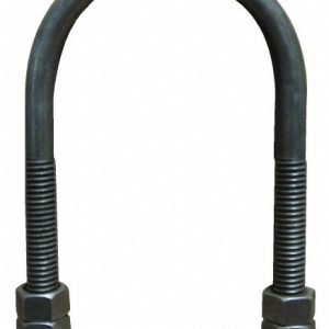 EMPIRE Round U-Bolt: Without Mount Plate, 3/8-16 UNC, 2-3/8" Thread Length, for 1-1/4" Pipe, Steel 137B0125