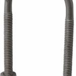 EMPIRE Round U-Bolt: Without Mount Plate, 1/4-20 UNC, 2-3/8" Thread Length, for 1" Pipe, Steel 137B0100