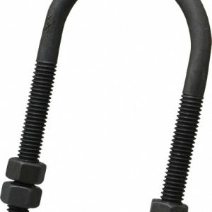 EMPIRE Round U-Bolt: Without Mount Plate, 3/8-16 UNC, 2-1/2" Thread Length, for 1-1/2" Pipe, Steel 137B0150
