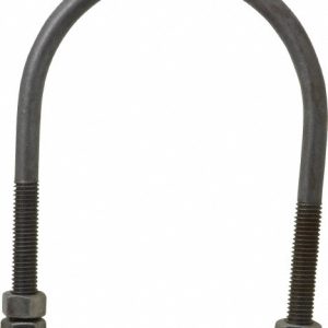 EMPIRE Round U-Bolt: Without Mount Plate, 1/2-13 UNC, 3" Thread Length, for 4" Pipe, Steel 137B0400