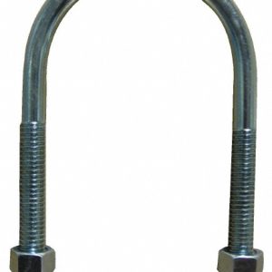 EMPIRE Round U-Bolt: Without Mount Plate, 5/8-11 UNC, 3-3/4" Thread Length, for 6" Pipe, Steel 137G0600