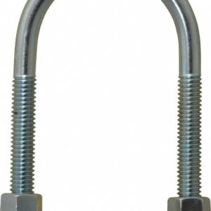 EMPIRE Round U-Bolt: Without Mount Plate, 3/8-16 UNC, 2-1/2" Thread Length, for 1-1/2" Pipe, Steel 137G0150