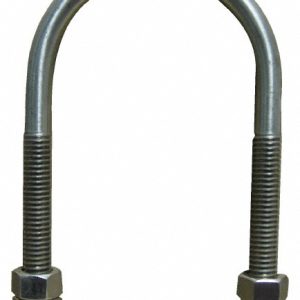 EMPIRE Round U-Bolt: Without Mount Plate, 3/8-16 UNC, 2-1/2" Thread Length, for 1-1/2" Pipe, Stainless Steel 137SS0150