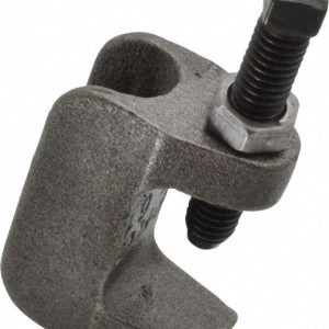 EMPIRE Wide & Top Jaw Clamp: 1-1/4" Flange Thickness, 2" Flange Width, 3/8" Rod 61B0038