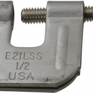 EMPIRE C-Clamp with Locknut: 3/4" Flange Thickness, 1/2" Rod 21LSS0050