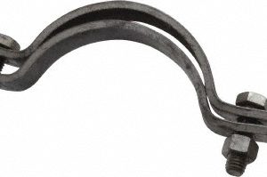 EMPIRE Riser Clamp: 4" Pipe, 4-1/2" Tube, Carbon Steel, Black 50B0400