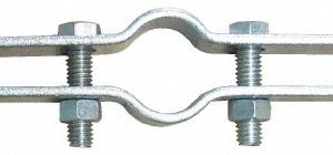 EMPIRE Riser Clamp: 1-1/2" Pipe, Carbon Steel, Blue & Silver 50G0150