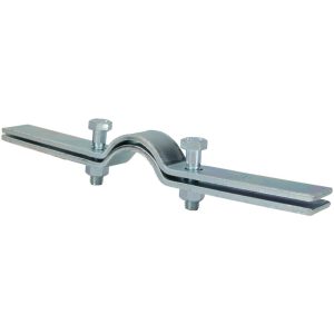 EMPIRE Riser Clamp: 1-1/4" Pipe, Carbon Steel, Blue & Silver 50G0125