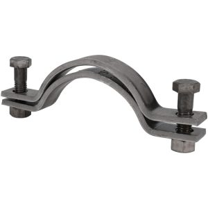 EMPIRE Standard Pipe Clamp: 3-1/2" Pipe, 4" Tube, Carbon Steel, Black, Blue & Silver 212B0350