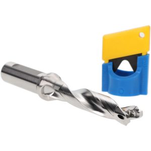 ISCAR Replaceable-Tip Drill: 0.551 to 0.567" Dia, 2.85" Max Depth, 5/8" Flatted Shank 3202449