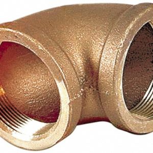 MERIT BRASS Brass Pipe 90 &deg; Elbow: 2" Fitting, Threaded, FNPT x MNPT, Class 125, Lead Free XNL101-32