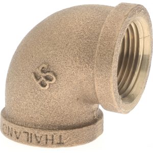 MERIT BRASS Brass Pipe 90 &deg; Elbow: 1" Fitting, Threaded, FNPT x FNPT, Class 125 X101-16