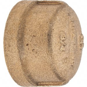 MERIT BRASS Brass Pipe End Cap: 3/4" Fitting, Threaded, FNPT, Class 125 X116-12