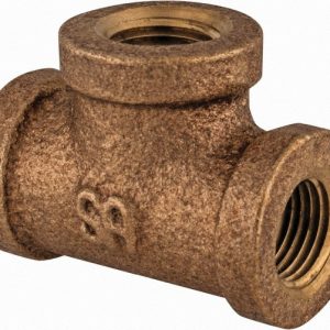 MERIT BRASS Brass Pipe Tee: 1/4" Fitting, Threaded, FNPT x FNPT x FNPT, Class 125, Lead Free XNL106-04