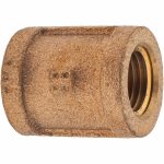 MERIT BRASS Brass Pipe Coupling: 1/4" Fitting, Threaded, FNPT x FNPT, Class 125 X111-04