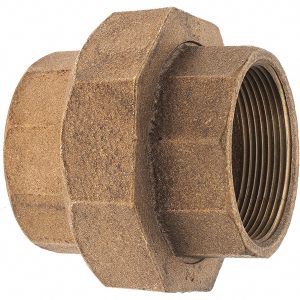MERIT BRASS Brass Pipe Union: 2" Fitting, Threaded, FNPT x FNPT, Class 125 X187-32