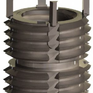 JERGENS Thread Locking Insert: 5/8-18 Internal Thread, 7/8-14 External Thread, 0.87" OAL, Heavy-Duty Keylocking 215-069508