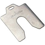 MAUDLIN PRODUCTS Metal Shim Stock: Slotted, 0.0070" Thick, 4" Long, 4" Wide, 302/304 Stainless Steel MSC007-20