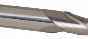 ACCUPRO Tapered End Mill: 1 deg Angle per Side, 1/4" Small Dia, 3/4" LOC, 3 Flute, Solid Carbide, Square End 02256915