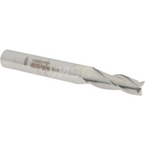 ACCUPRO Tapered End Mill: 1.5 deg Angle per Side, 1/4" Small Dia, 3/4" LOC, 3 Flute, Solid Carbide, Square End 02257079
