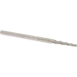 ACCUPRO Tapered End Mill: 2 deg Angle per Side, 1/16" Small Dia, 1/2" LOC, 3 Flute, Solid Carbide, Square End 02257095
