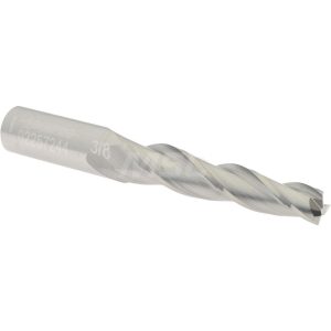 ACCUPRO Tapered End Mill: 2 deg Angle per Side, 3/8" Small Dia, 2-1/4" LOC, 3 Flute, Solid Carbide, Square End 02257244