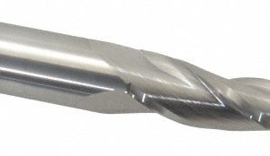 ACCUPRO Tapered End Mill: 3 deg Angle per Side, 3/8" Small Dia, 2-1/4" LOC, 3 Flute, Solid Carbide, Square End 02257475