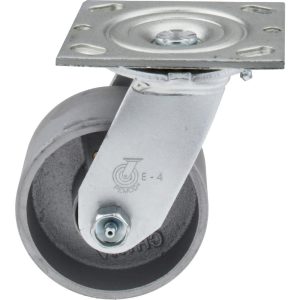 VALUE COLLECTION Swivel Top Plate Caster: Semi-Steel & Steel, 4" Wheel Dia, 2" Wheel Width, 1,000 lb Capacity VES4X2CIR