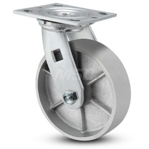 VALUE COLLECTION Swivel Top Plate Caster: Semi-Steel, 6" Wheel Dia, 2" Wheel Width, 1,200 lb Capacity, 7-1/2" OAH VES6X2CIR