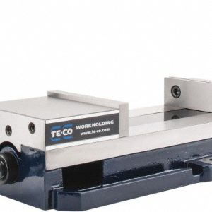 TE-CO Machine Vise: Single-Station, 5.94" Jaw Width, 9" Jaw Opening, Stationary Base PWS-6900