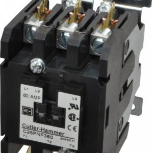 EATON CUTLER-HAMMER 3 Pole, 60 Amp Inductive Load, 110 to 120 Coil VAC at 50/60 Hz, Nonreversible Definite Purpose Contactor C25FNF360A