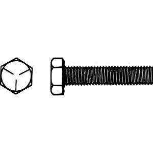 BIG BOLT CORPORATION Hex Head Cap Screw: 1/4-20, 5" Length Under Head, Grade 5 Steel, Zinc Finish 14205FT5ZDOM